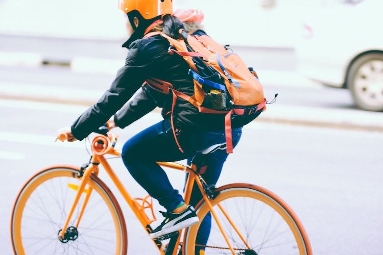 Courier On A Bike