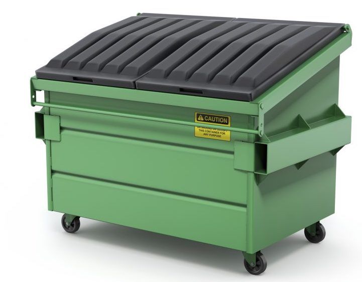 Plain Green Dumpster Israeli